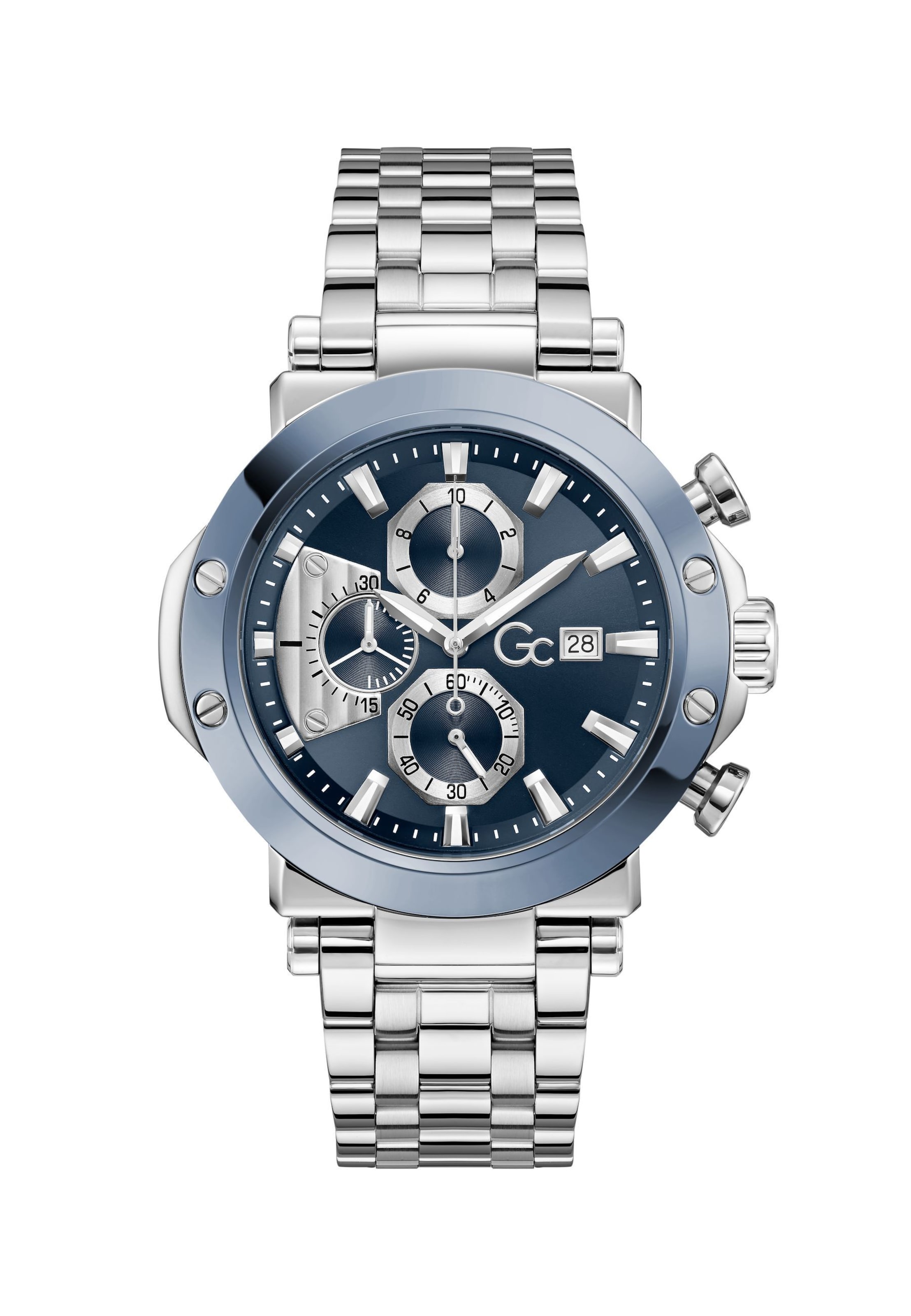 Montre à affichage analogique 'Techno Force ' Gc en argent : devant