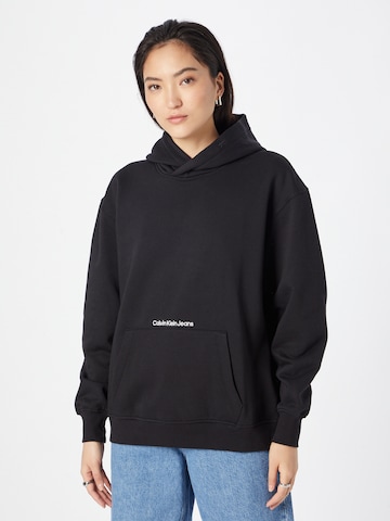 Calvin Klein Jeans Sweatshirt 'Institutional' in Black: front