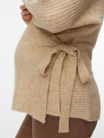 MAMALICIOUS Gebreid vest in Beige