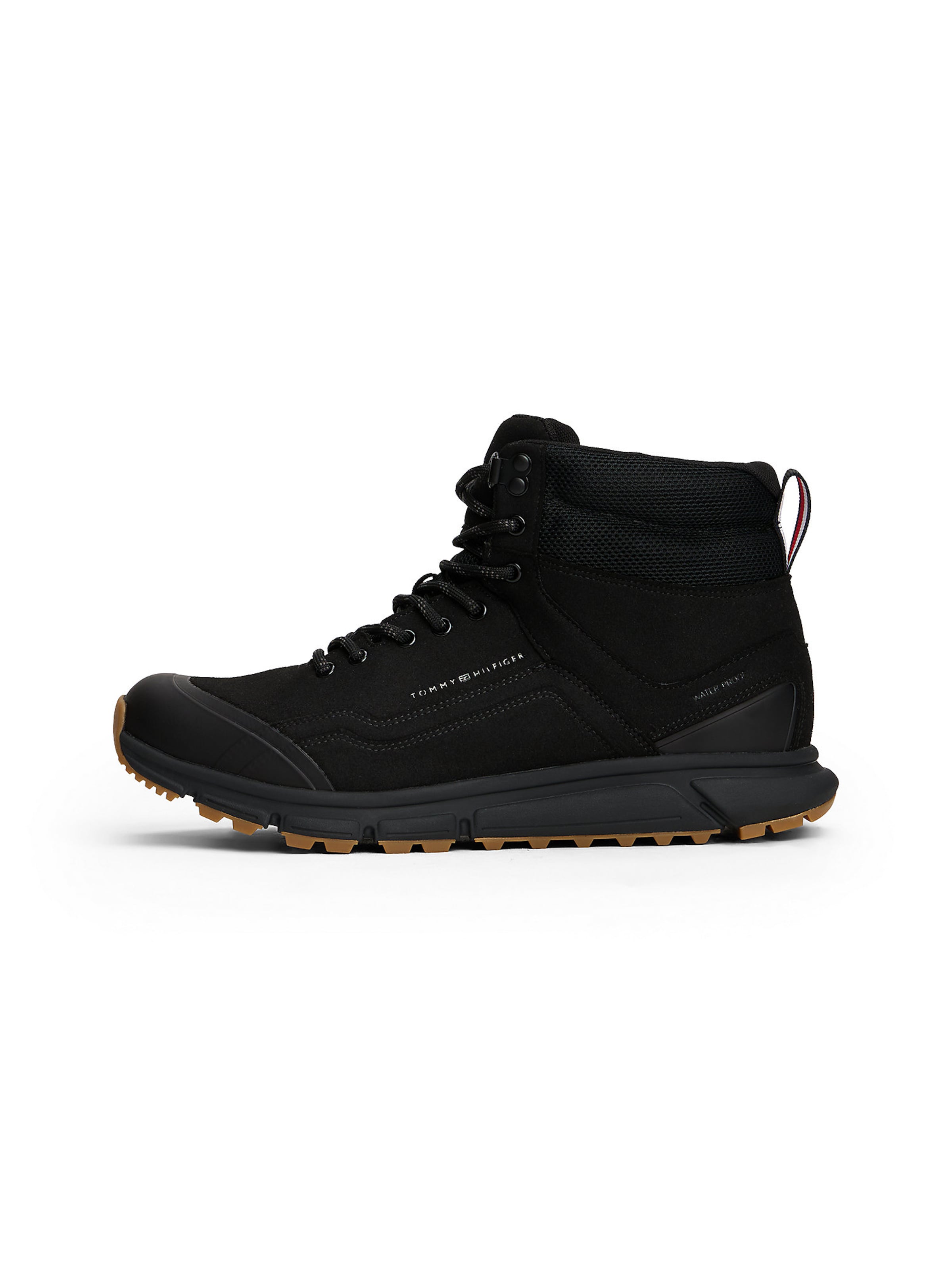 TOMMY HILFIGER Lace-up boots in Black: front