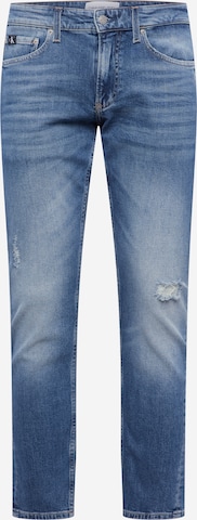 mėlyna Calvin Klein Jeans Prigludęs Džinsai: priekis
