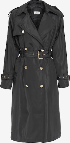 Influencer Between-Seasons Coat in Black: front