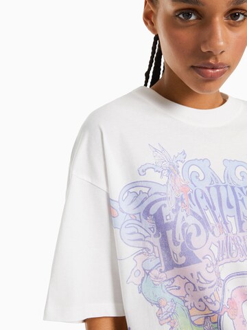 Bershka T-Shirt in Weiß