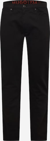 HUGO Red Slimfit Jeans i svart: framsida
