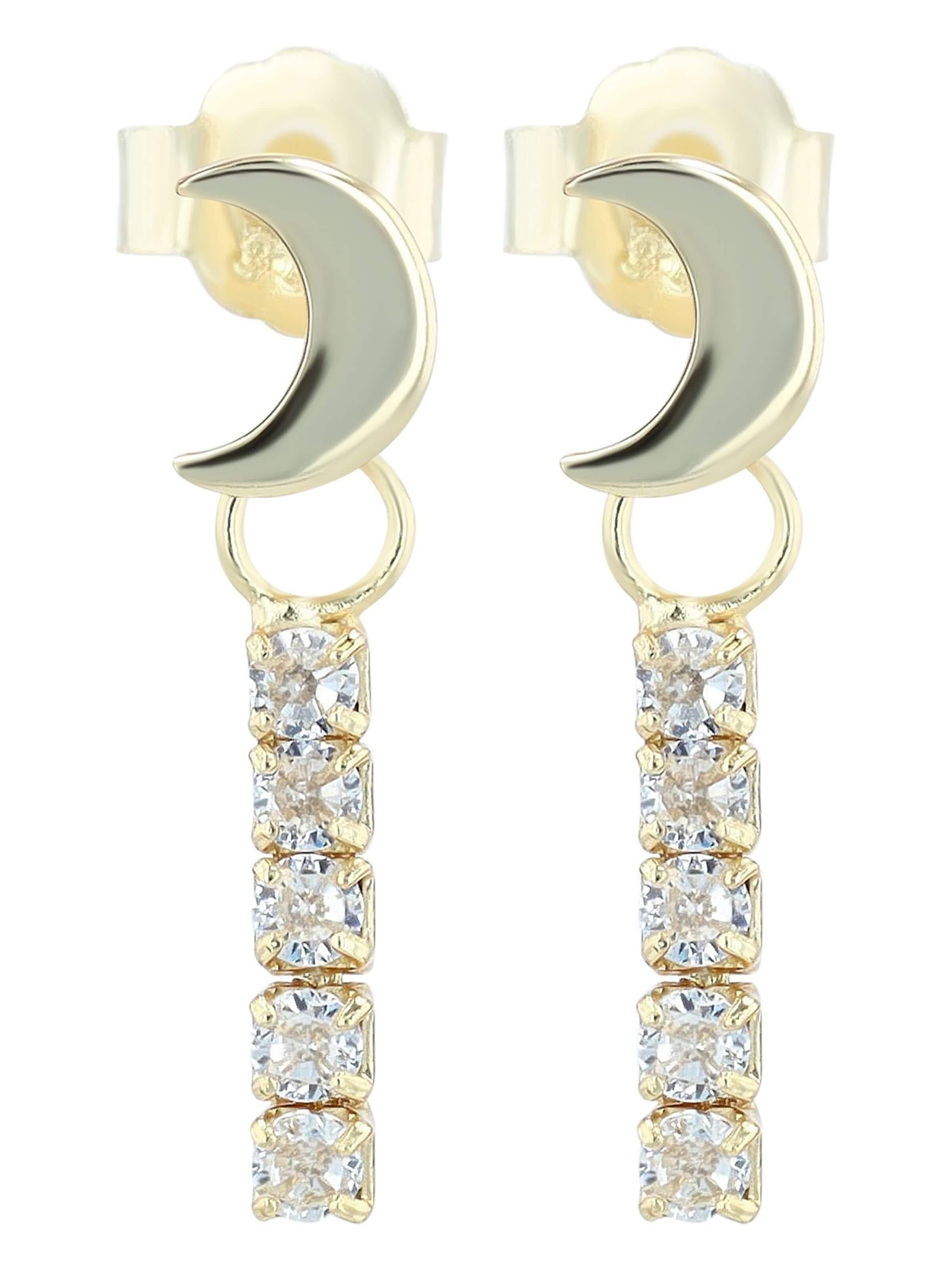 Akzent Earrings '"Nevana" aus 925 Sterlingsilber, rhodiniert, langlebig' in Gold: front