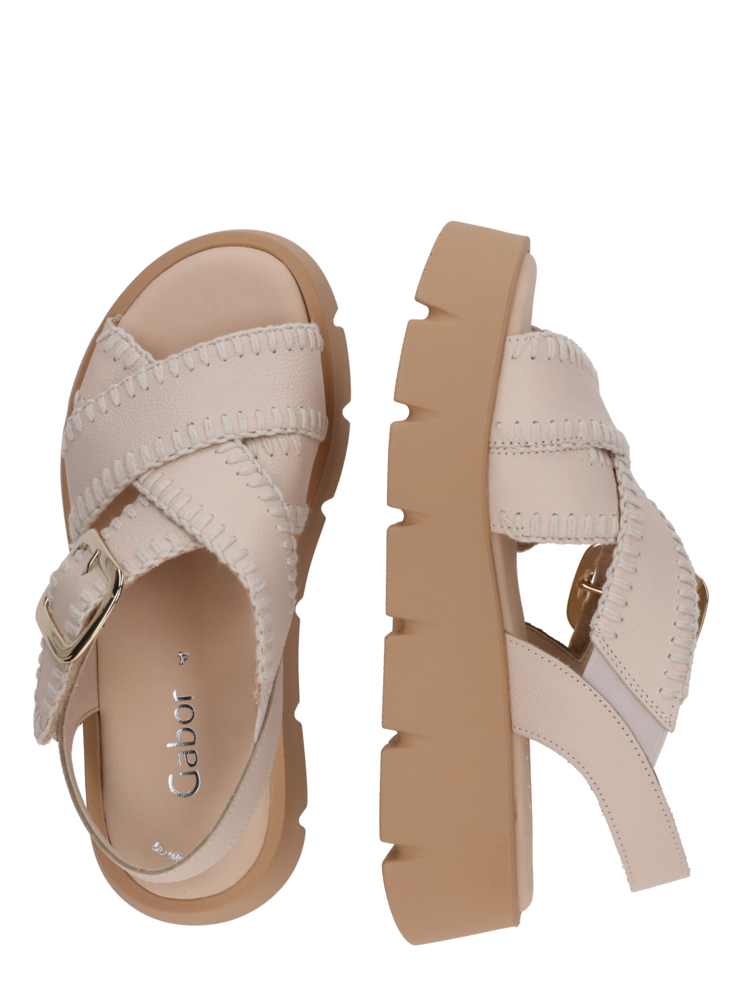 GABOR Sandały z rzemykami w kolorze beżowy