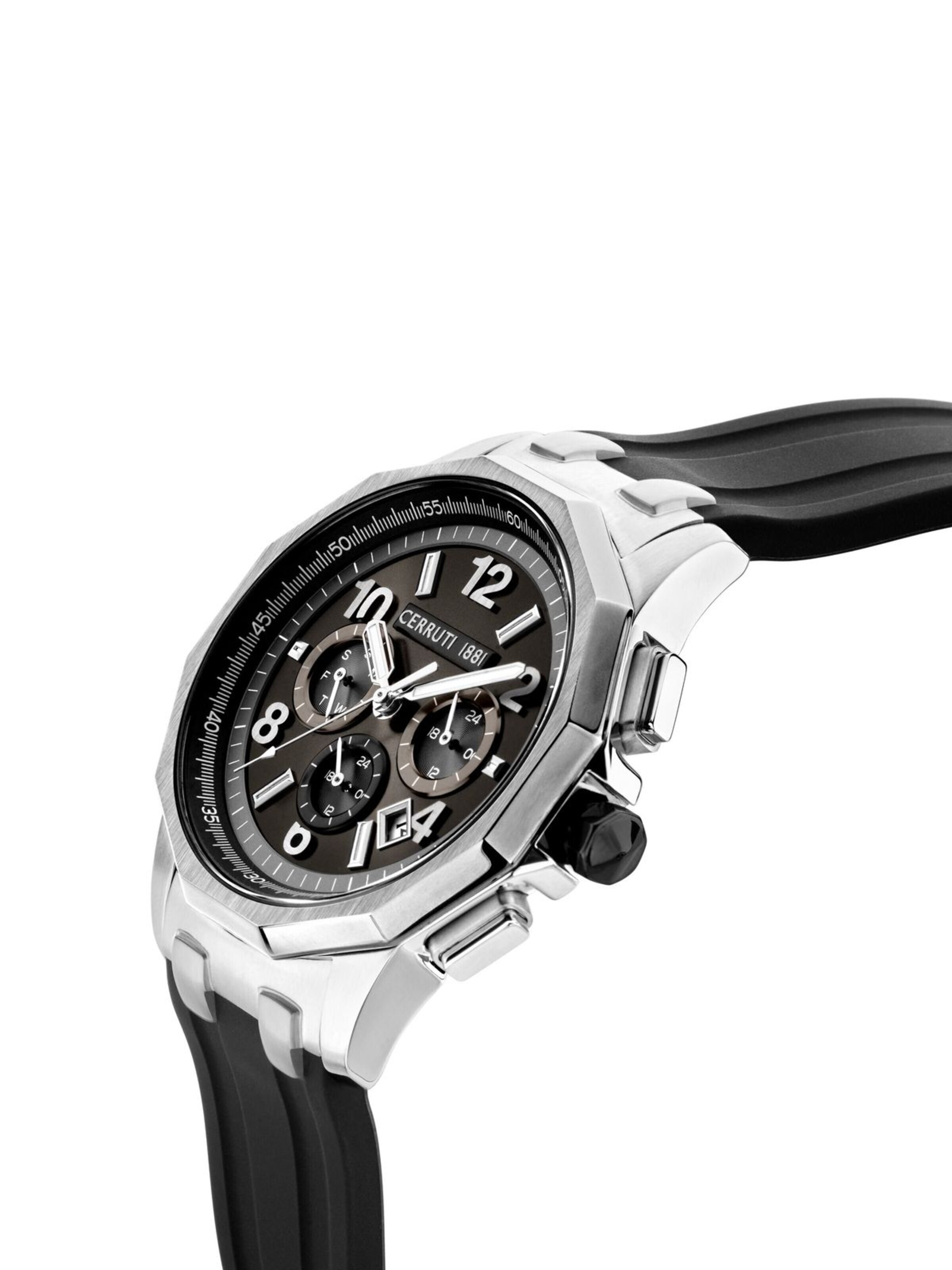 CERRUTI 1881 Zegarek analogowy 'Function watch Molveno' w kolorze srebrny