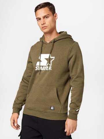 Regular Sweat-shirt Starter Black Label en vert : devant