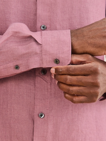 Coupe regular Chemise 'Signature' Next en rose