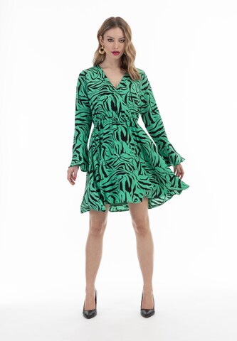 Rochie de la faina pe verde