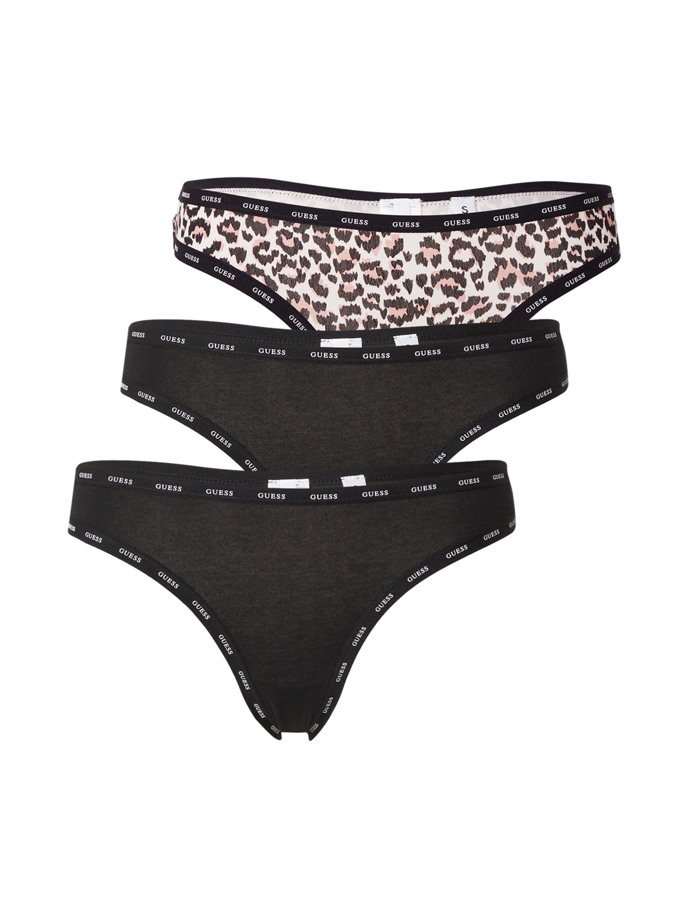 Tanga de la GUESS pe negru: față