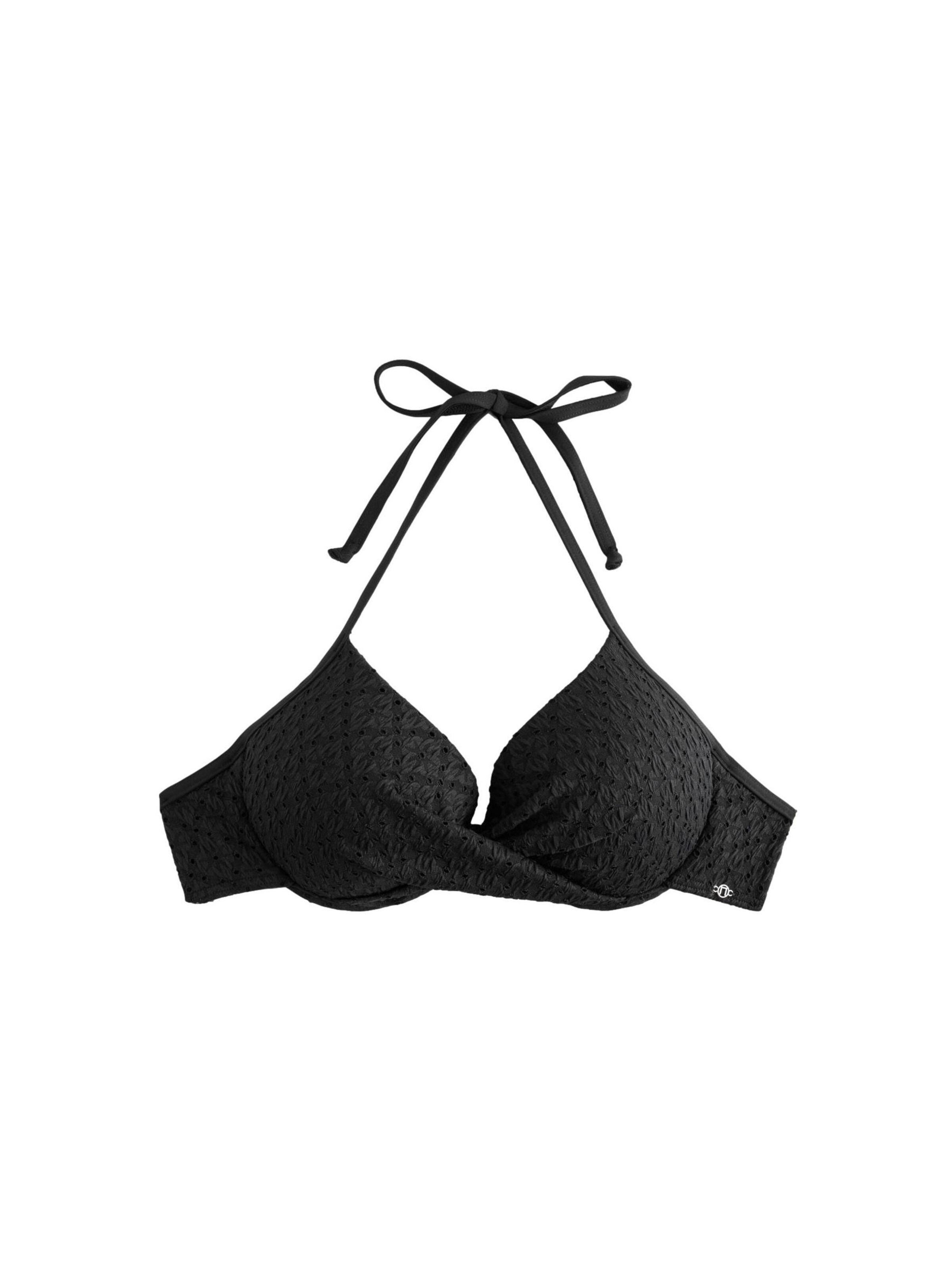 Next Bikinitop in Schwarz: Vorderseite