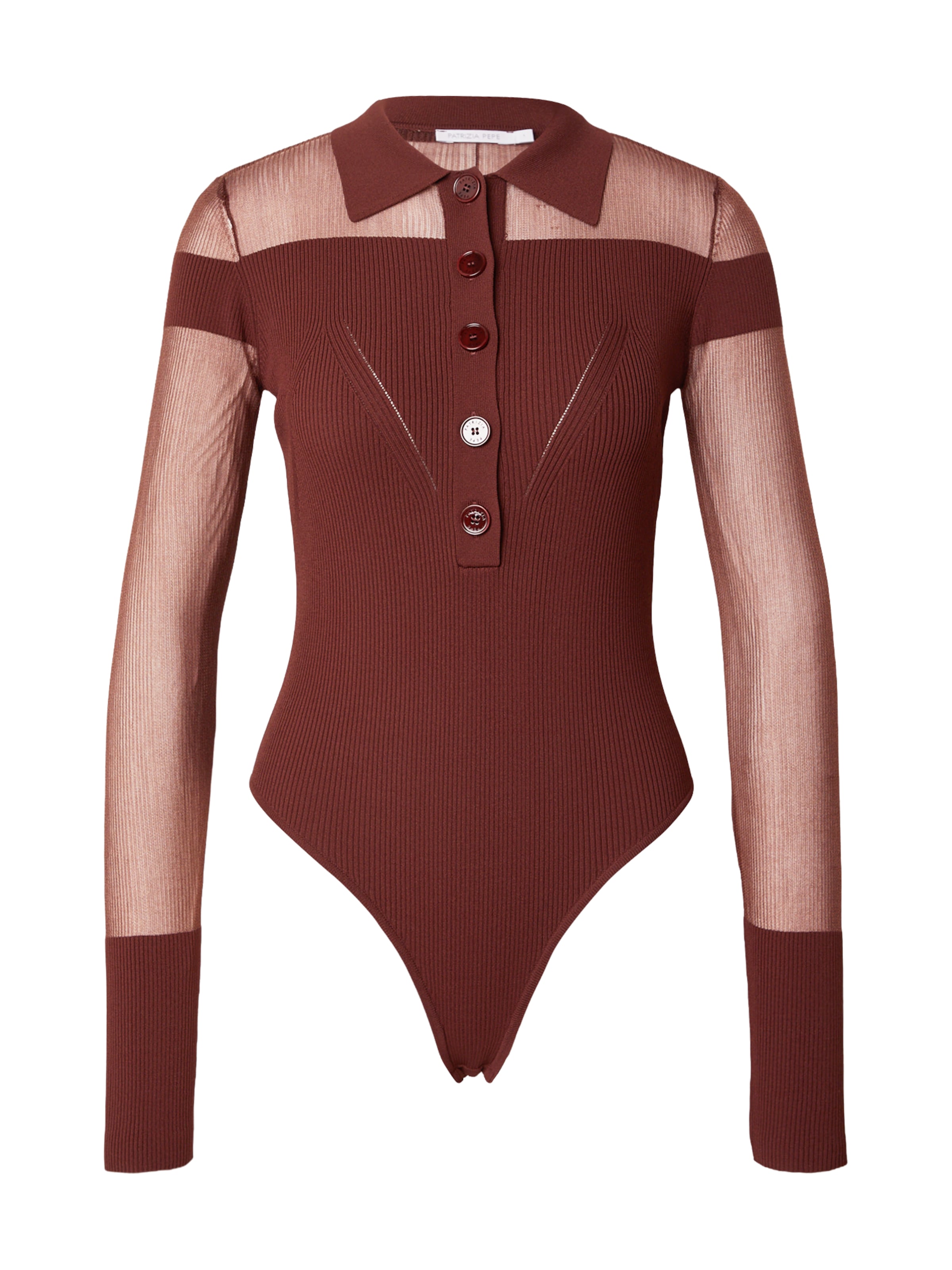 PATRIZIA PEPE Shirt bodysuit 'MAGLIA' in M in Brown, Item view