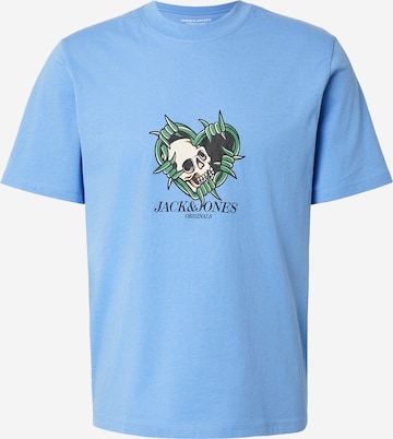 JACK & JONESMajica 'JORCATSKILLS SKULL' - plava boja: prednji dio