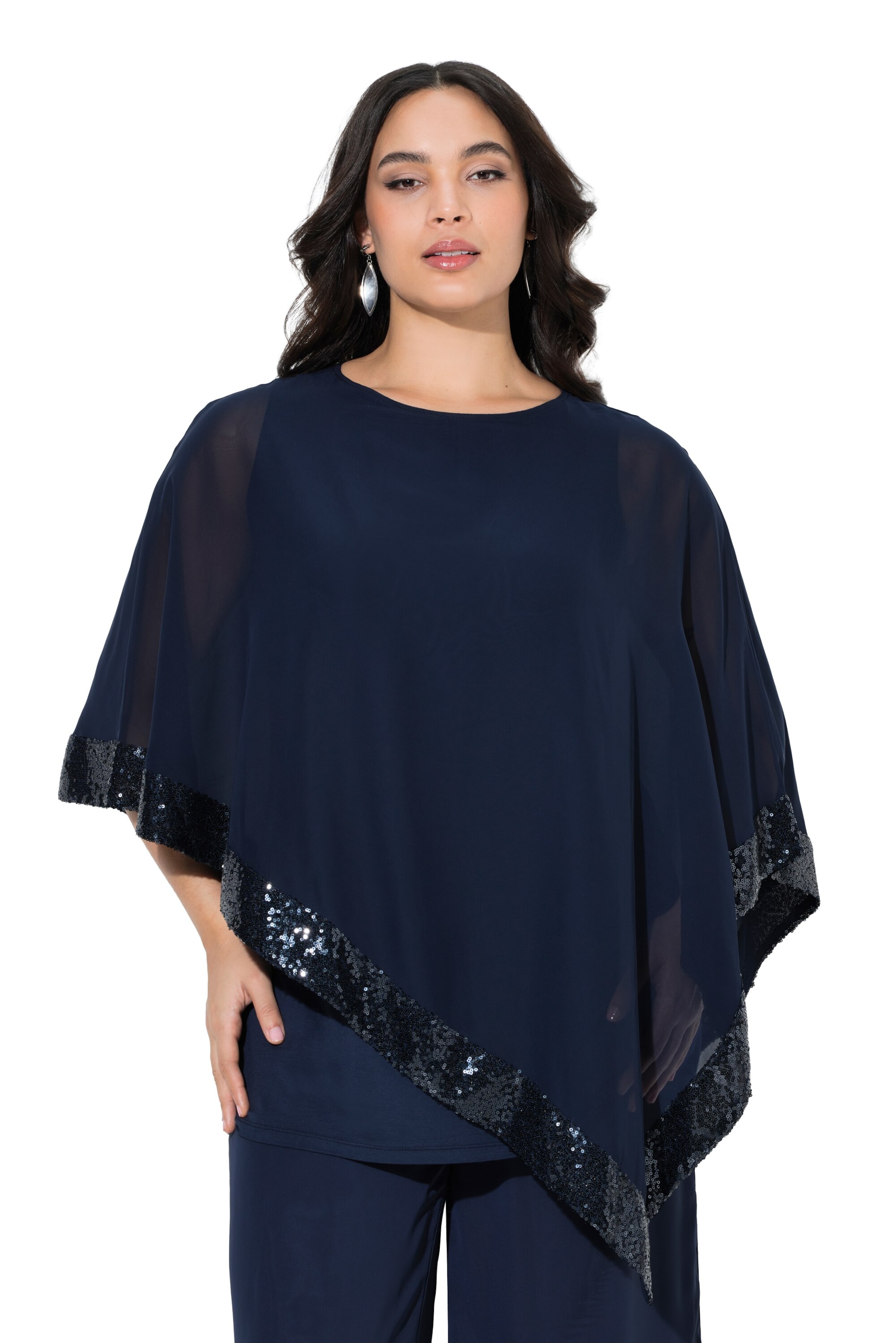 Ulla Popken Bluse in Blau: Vorderseite