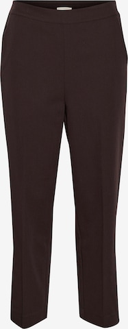 Loosefit Pantalon à plis 'Sakura' Kaffe en marron : devant
