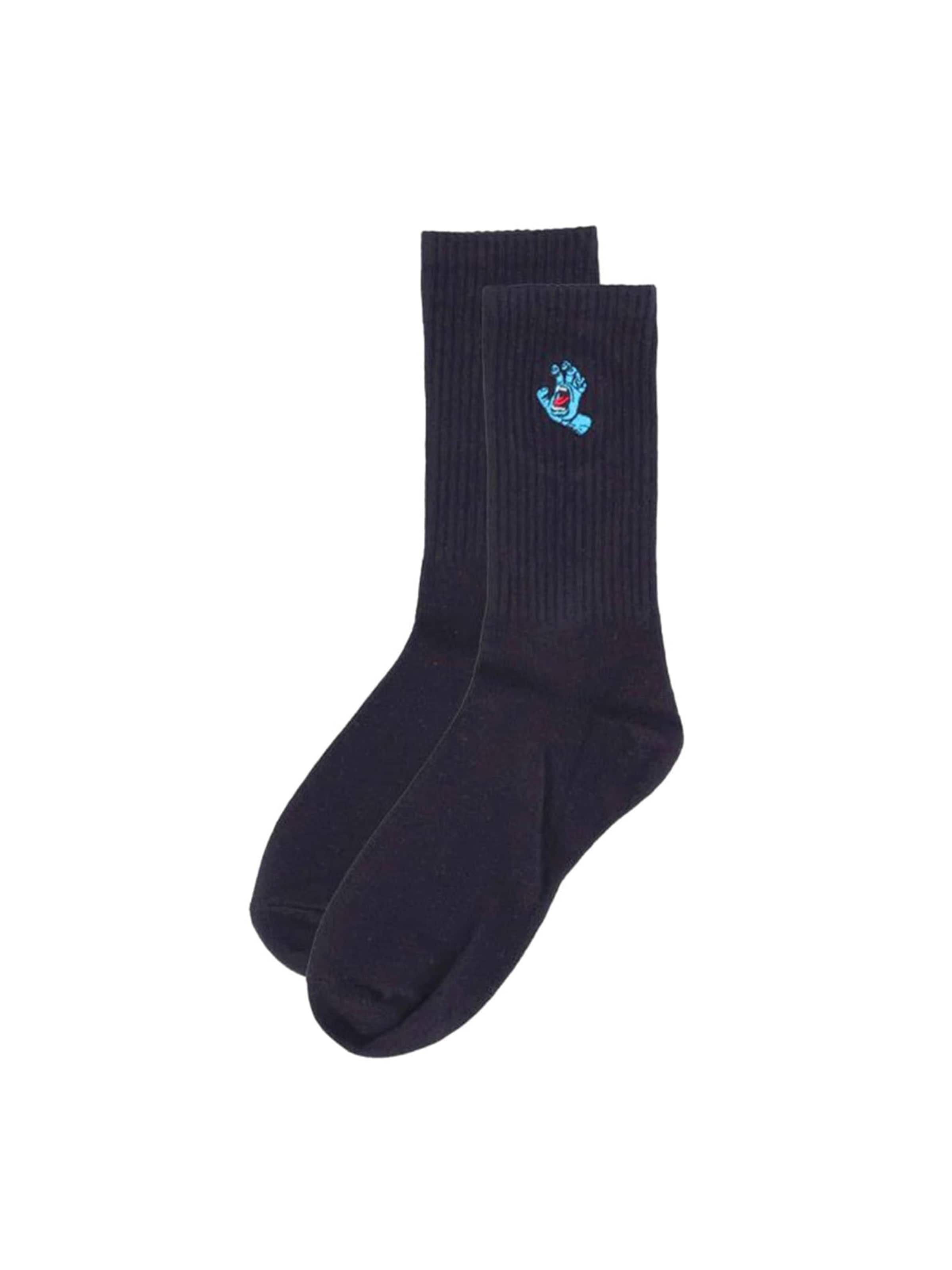 Santa Cruz Socks 'SCREAMING MINI HAND BLACK' in Black: front