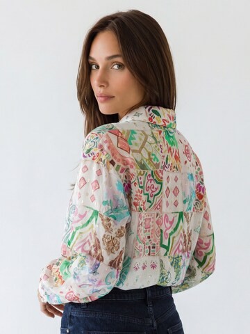 Chemisier 'June Silk Cotton Lurex Blouse' Introvertie VIENNA en mélange de couleurs