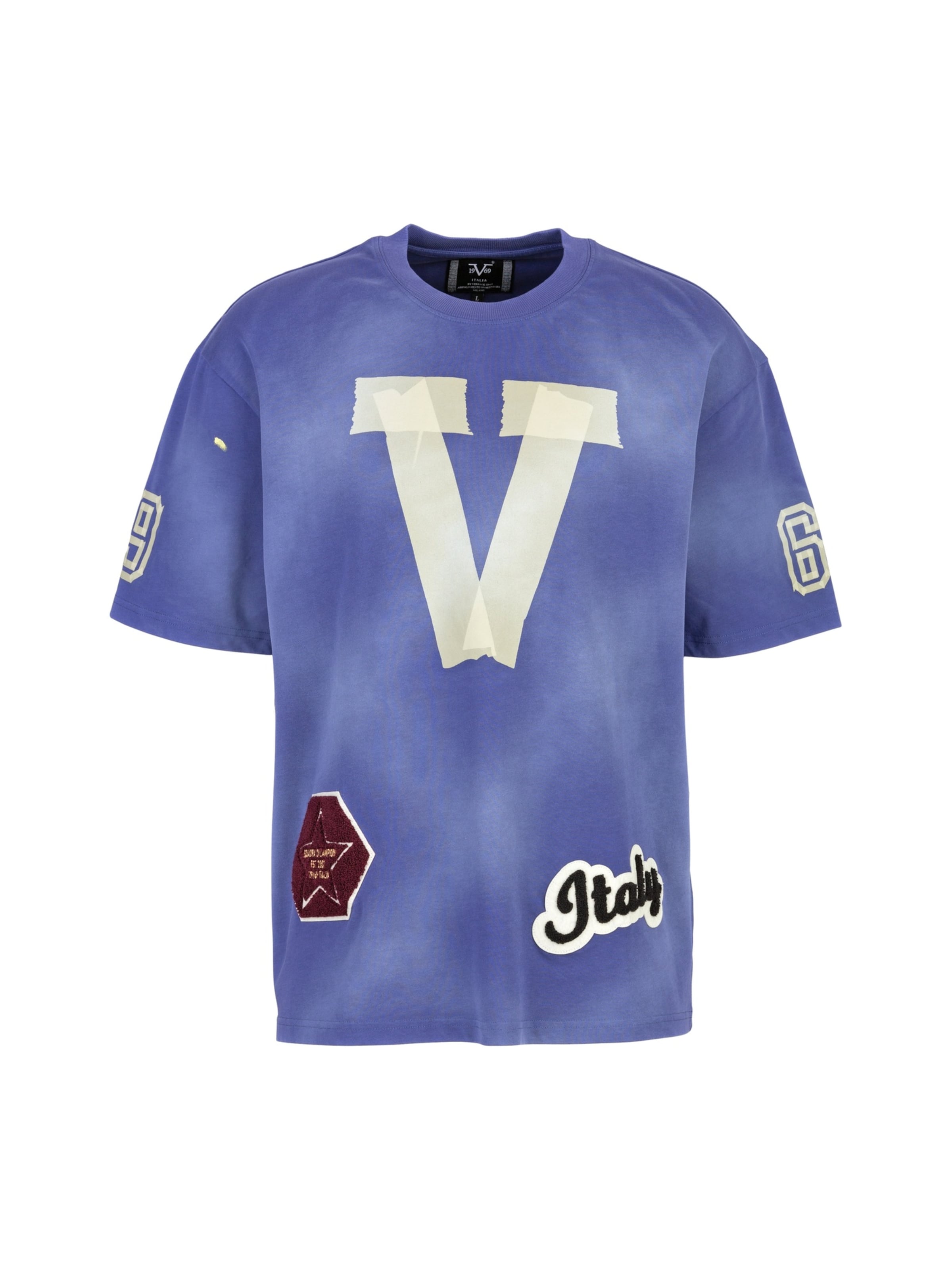 19V69 ITALIA Μπλουζάκι 'Tamaro Fade' σε λιλά: μπροστά