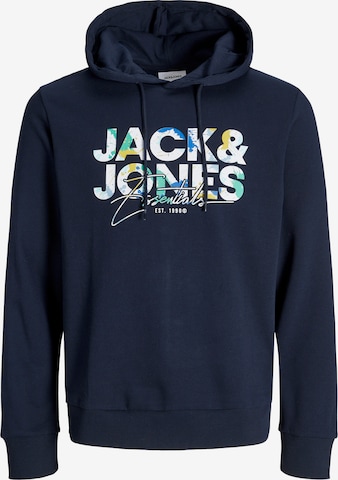 Sweat-shirt 'JJGeplas' JACK & JONES en bleu : devant