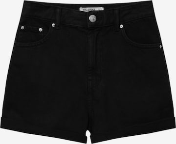 Pull&Bear Loosefit Shorts in Schwarz: predná strana