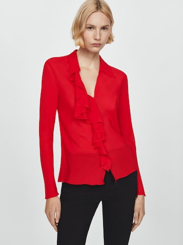 MANGO Blouse 'Volare' in Red: front