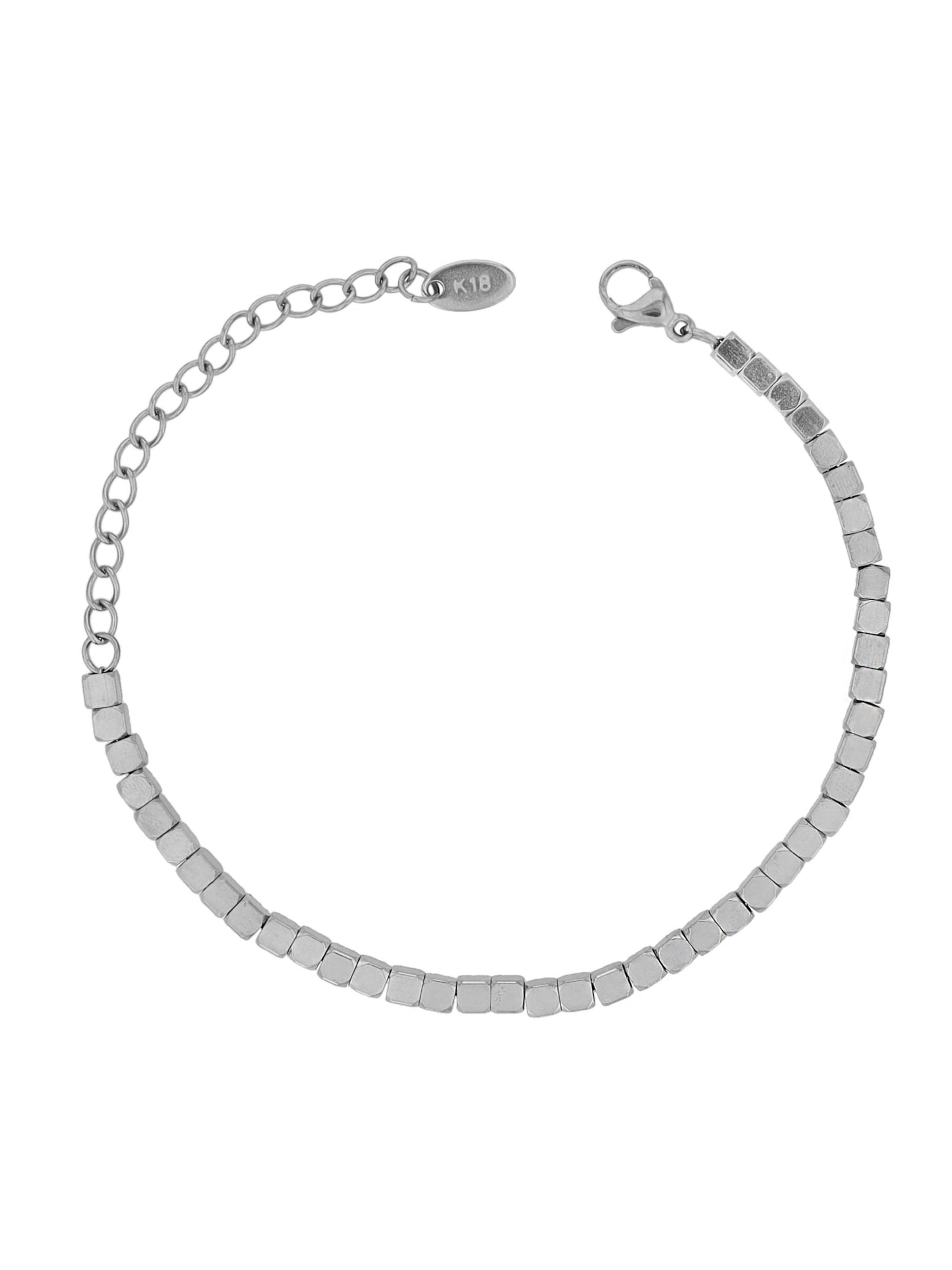 Akzent Bracelet 'Cube, langlebig' in Silver