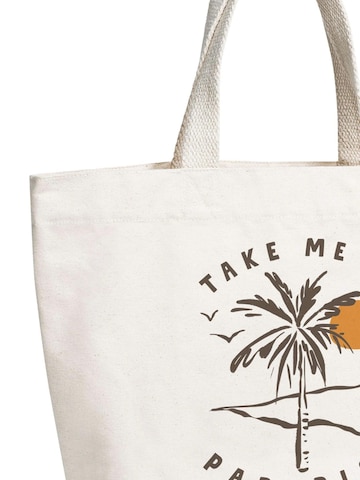Neverless Beach Bag 'Take me to Paradise' in Beige