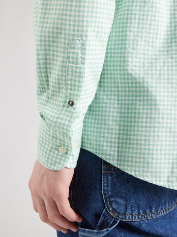 FYNCH-HATTON Regular fit Button Up Shirt 'Classic Vichy' in Green