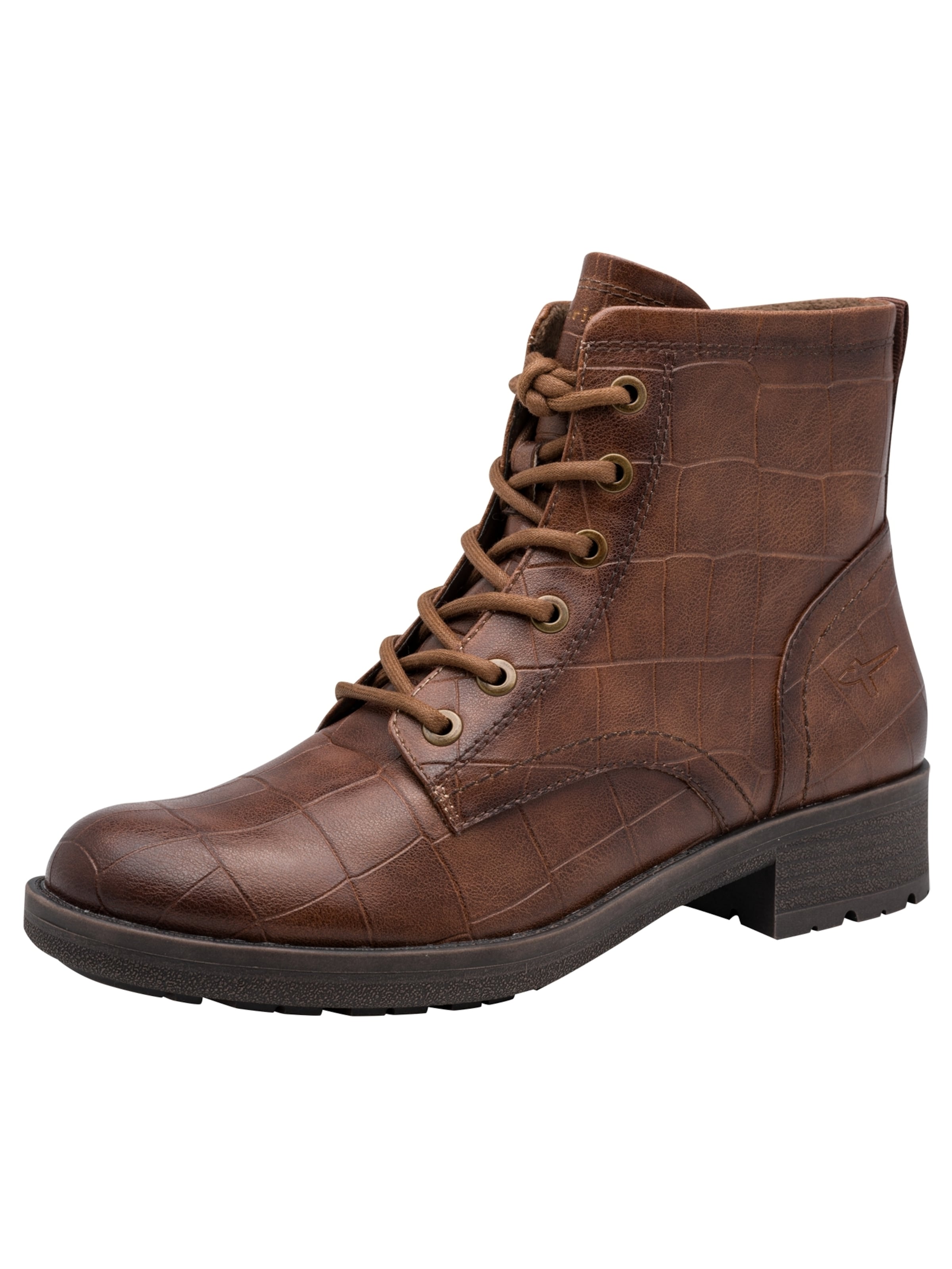 Bottines à lacets Tamaris en marron : devant