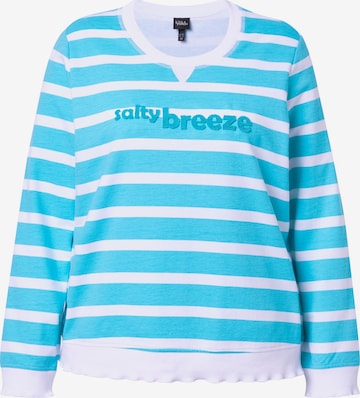 Ulla Popken Sweatshirt in Blauw: voorkant