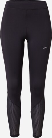 Skinny Pantalon de sport 'VECTOR' Reebok en noir : devant