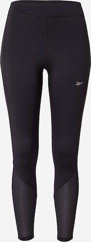Reebok Skinny Sportbyxa 'VECTOR' i svart: framsida