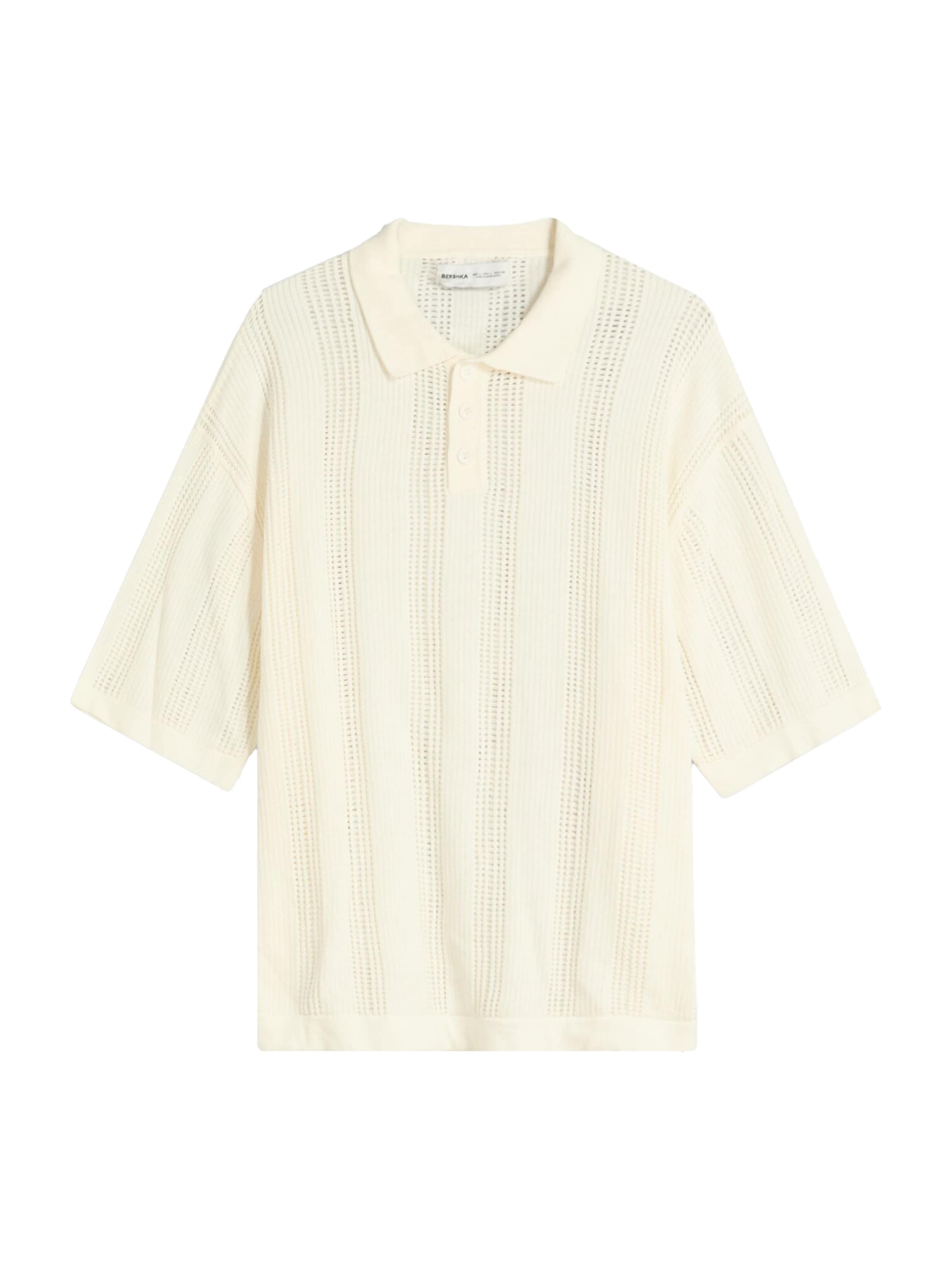 Bershka Majica | bela barva: sprednja stran