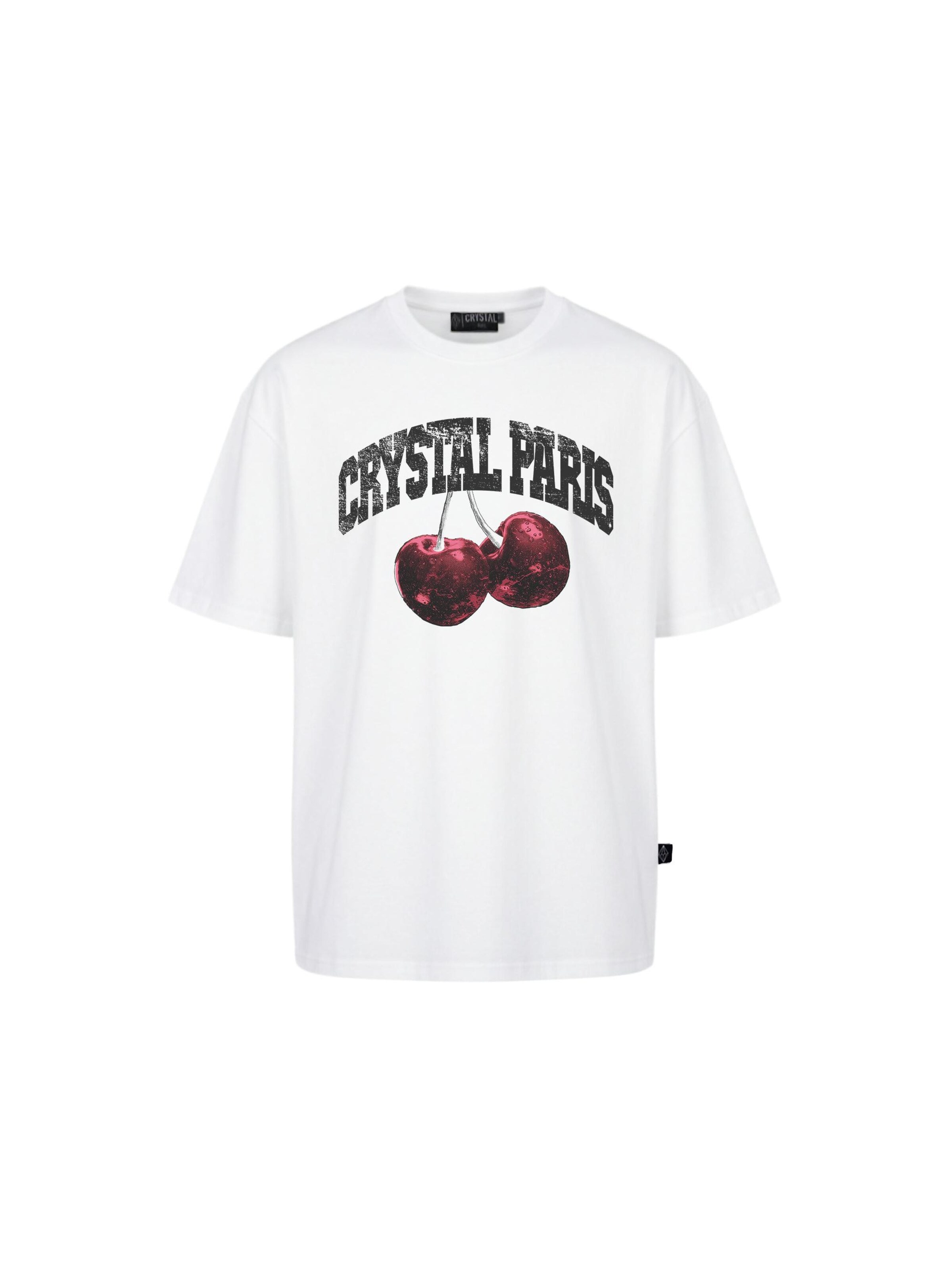 Crystal Paris Shirt 'Cherry' in White: front