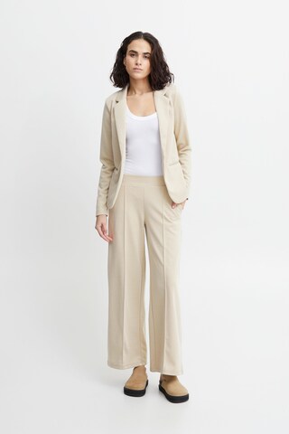 ICHI - Pierna ancha Pantalón de pinzas 'Kate' en beige
