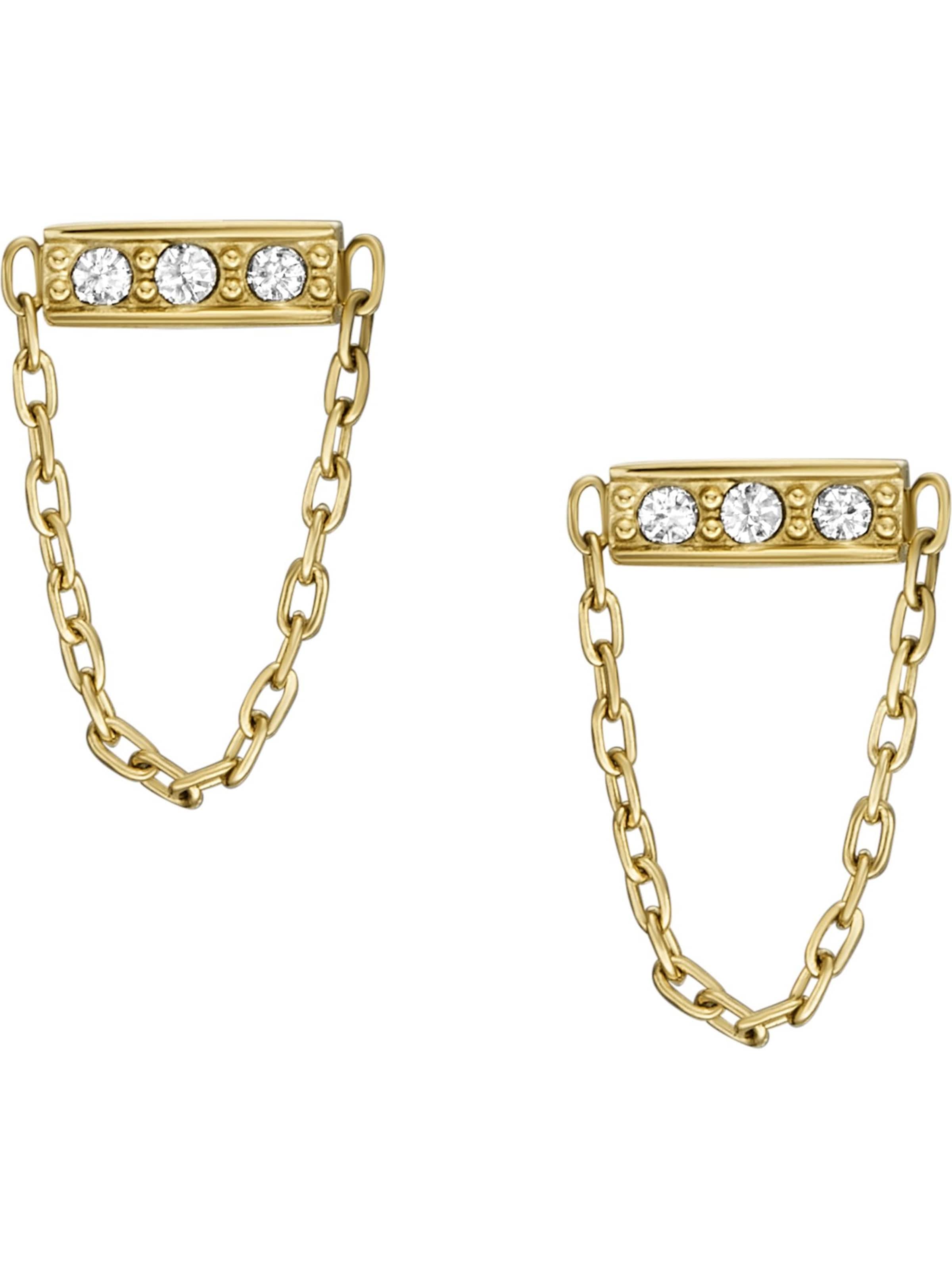 FOSSIL Ohrringe in Gold: Vorderseite