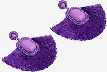Boucles d'oreilles 'Skylah' SOHI en violet : devant