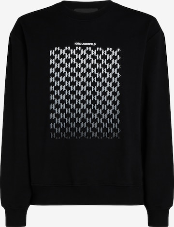 Felpa 'Monogram Degradé' di Karl Lagerfeld in nero: frontale