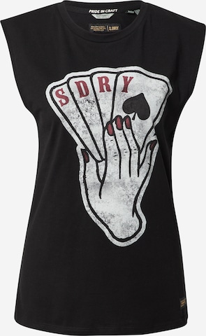 Superdry Top in Zwart: voorkant