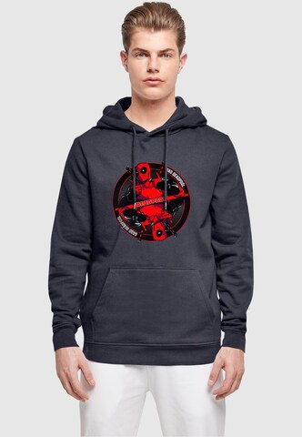 ABSOLUTE CULT Sweatshirt 'Deadpool - Good Bad' in Blau: Vorderseite