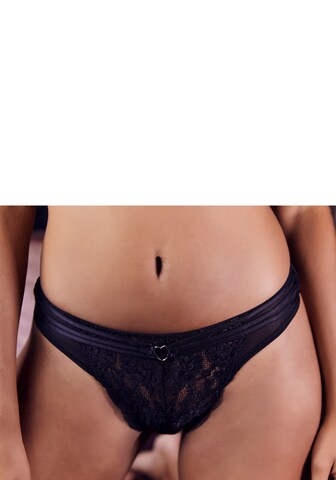 VIVANCE Thong in Black: front