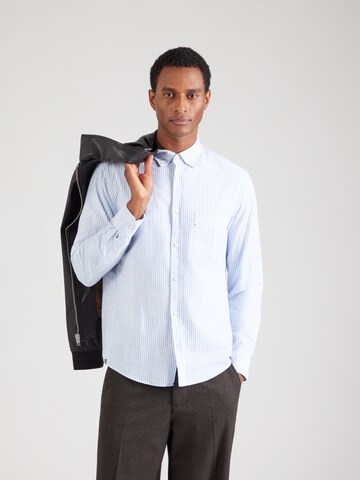OLYMP - Ajuste regular Camisa de negocios en azul: frente