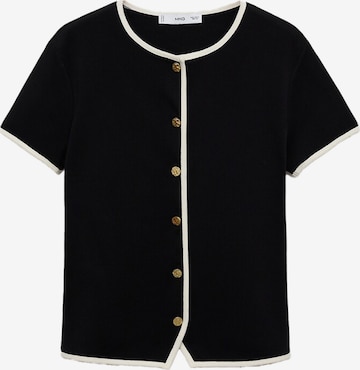 Cardigan 'PORTBI' MANGO en noir : devant