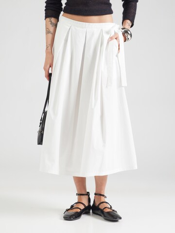 Weekend Max Mara Пола 'FOLK' в бяло: отпред