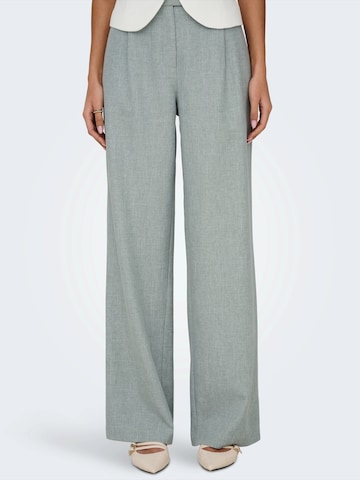 ONLY Wide leg Bandplooibroek 'ONLLINDA' in Groen