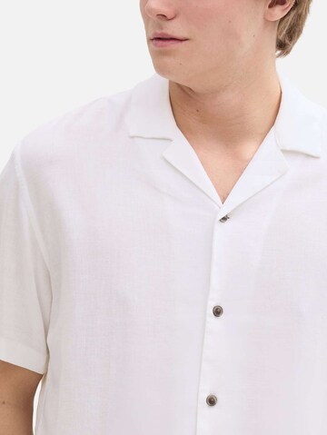 TOM TAILOR DENIM Comfort fit Button Up Shirt in White