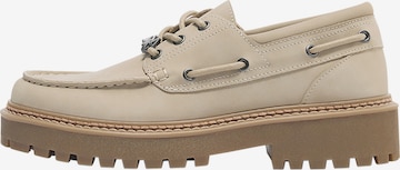 Pull&BearCipele na vezanje 'NAUTICO STWD' - bež boja: prednji dio