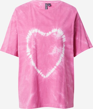 PIECES Koszulka 'HEART' w kolorze różowy: przód