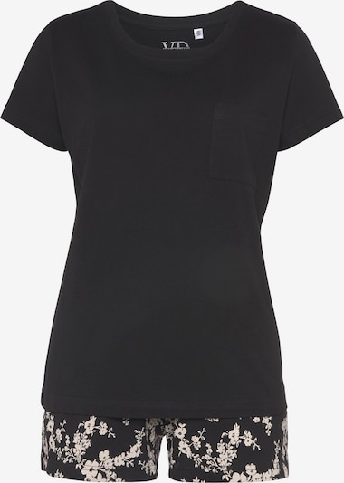 VIVANCE Kratke hlače za spavanje 'Dreams' u bež / crna, Pregled proizvoda